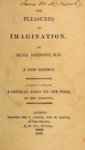 The Pleasures of Imagination cover book, 1806 edition