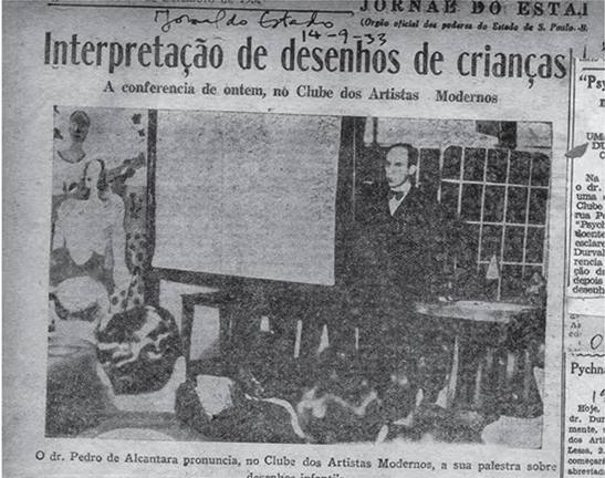 “Interpretação de desenhos de crianças”. Fonte: Jornal do Estado, São Paulo, 14 de set. de 1933. (Detalhe).